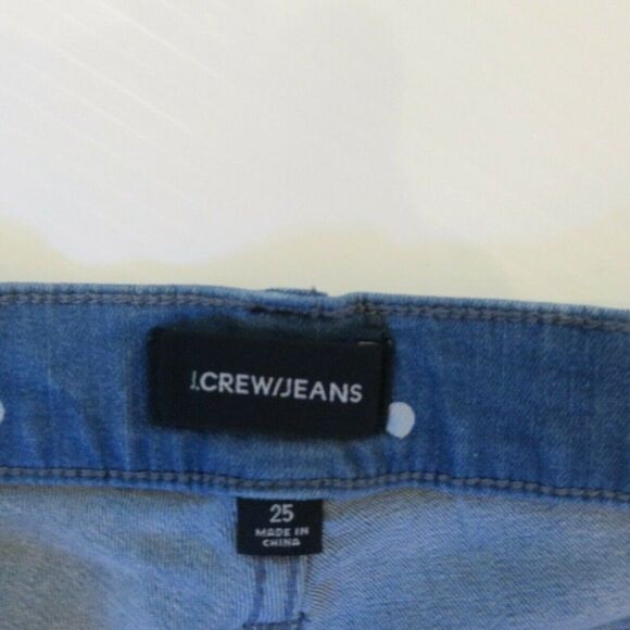 J Crew Jeans Vintage Straight Blue White Polka Dot Stretch Pants Women’s… - Picture 4 of 9